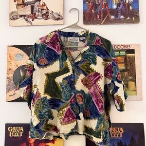 Women's Multicolor Button Down Shirt